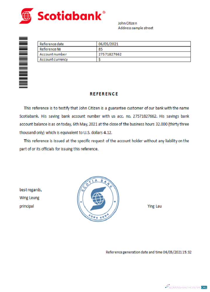 Download Hong Kong Scotia bank reference Photoshop template